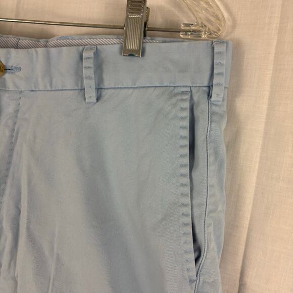 Peter Millar Light Blue Pima Cotton Spandex Blend Chino Shorts Size 33 - Picture 5 of 5